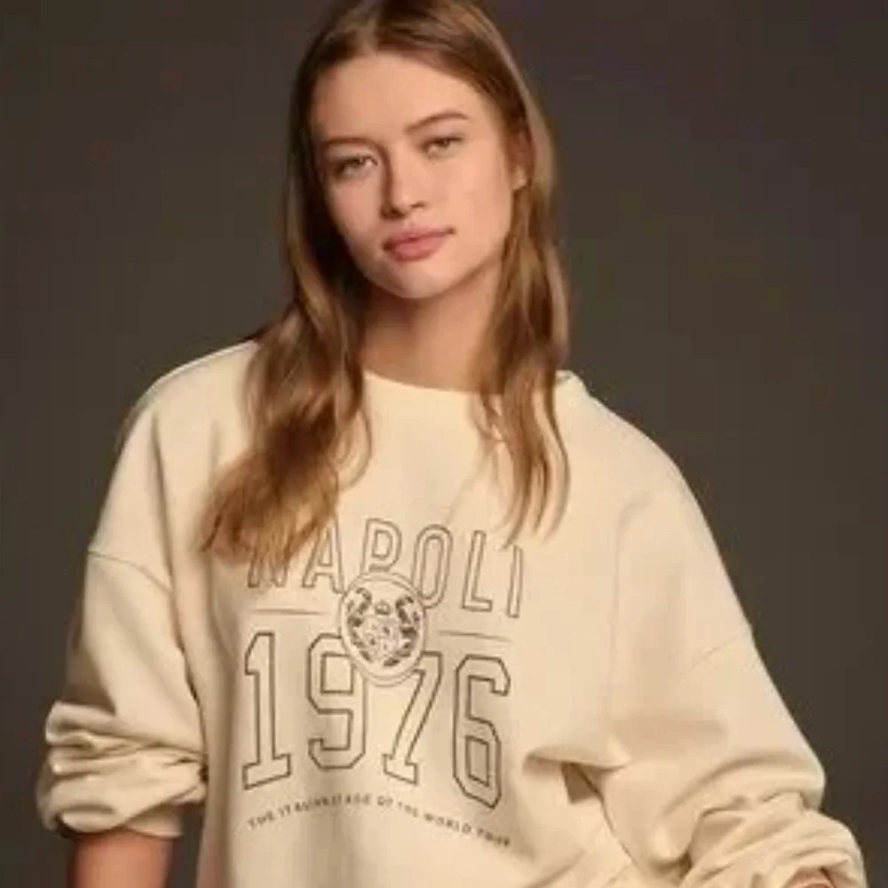 Anthropologie Sweatshirt Twofer Mini Dress featuring a Napoli 1976 graphic 2X - Picture 2 of 4